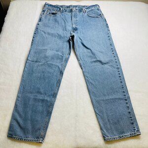 Levi's Womens Denim Blue Hi Rise Five Pocket Design Straight Jeans Size 40x32